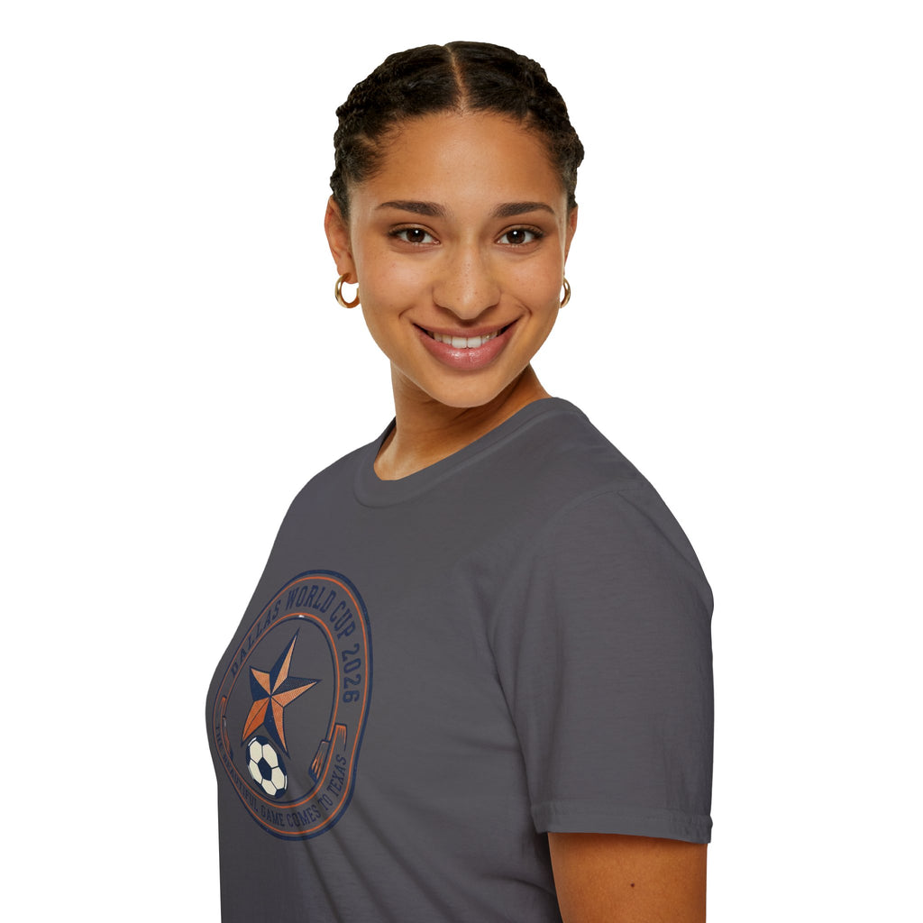 Dallas World Cup 2026 Soccer Badge T-Shirt