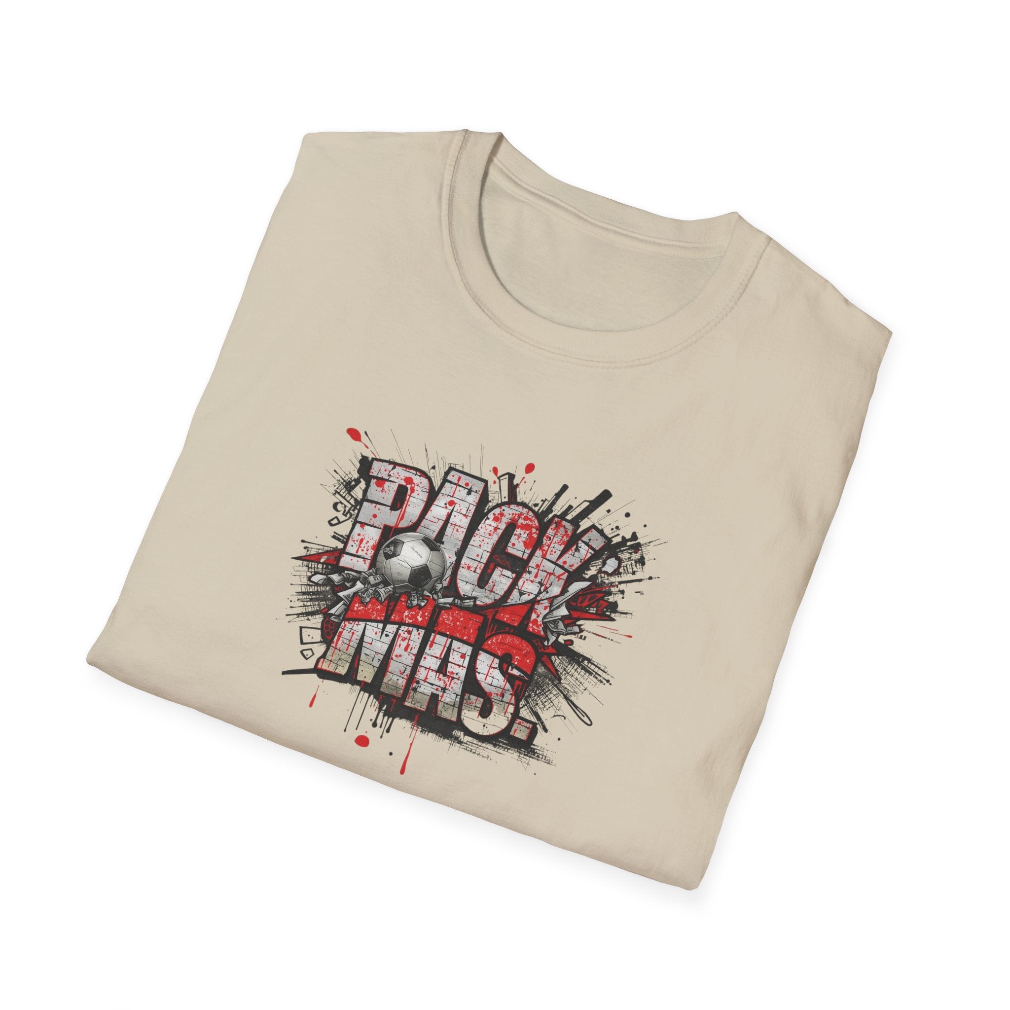 PACK MAS graphic T-Shirt | grunge splatter typography