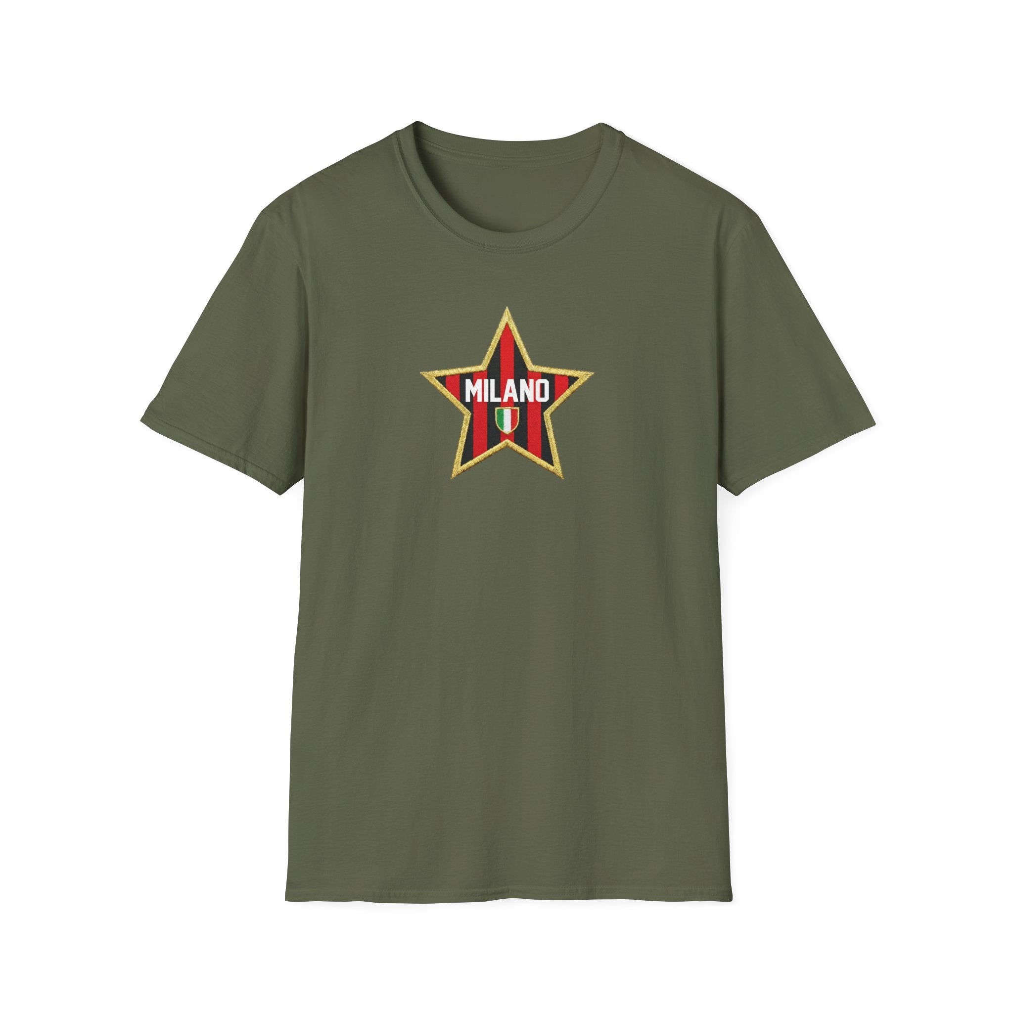 Milano Star Crest T-Shirt | Italian Flag Stripe Icon