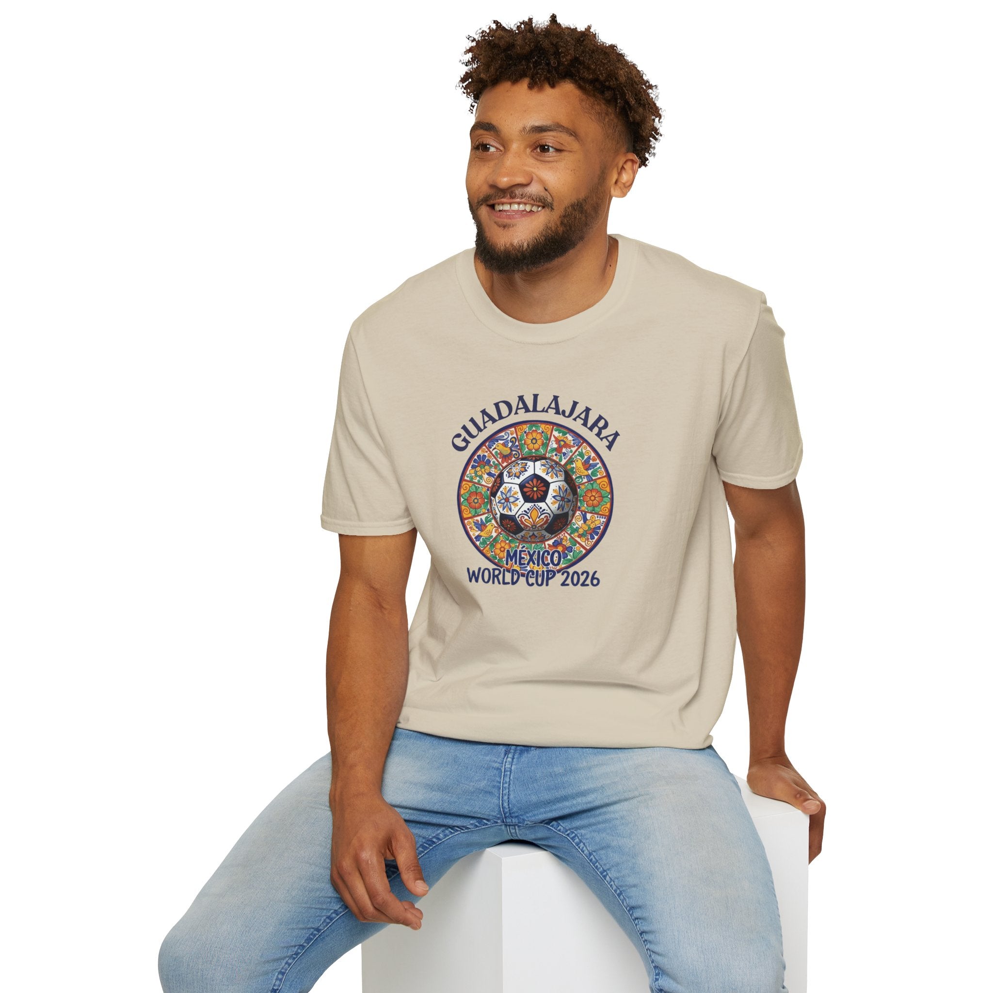 Guadalajara Mexico World Cup 2026 Soccer T-Shirt — Colorful Aztec Ball Design