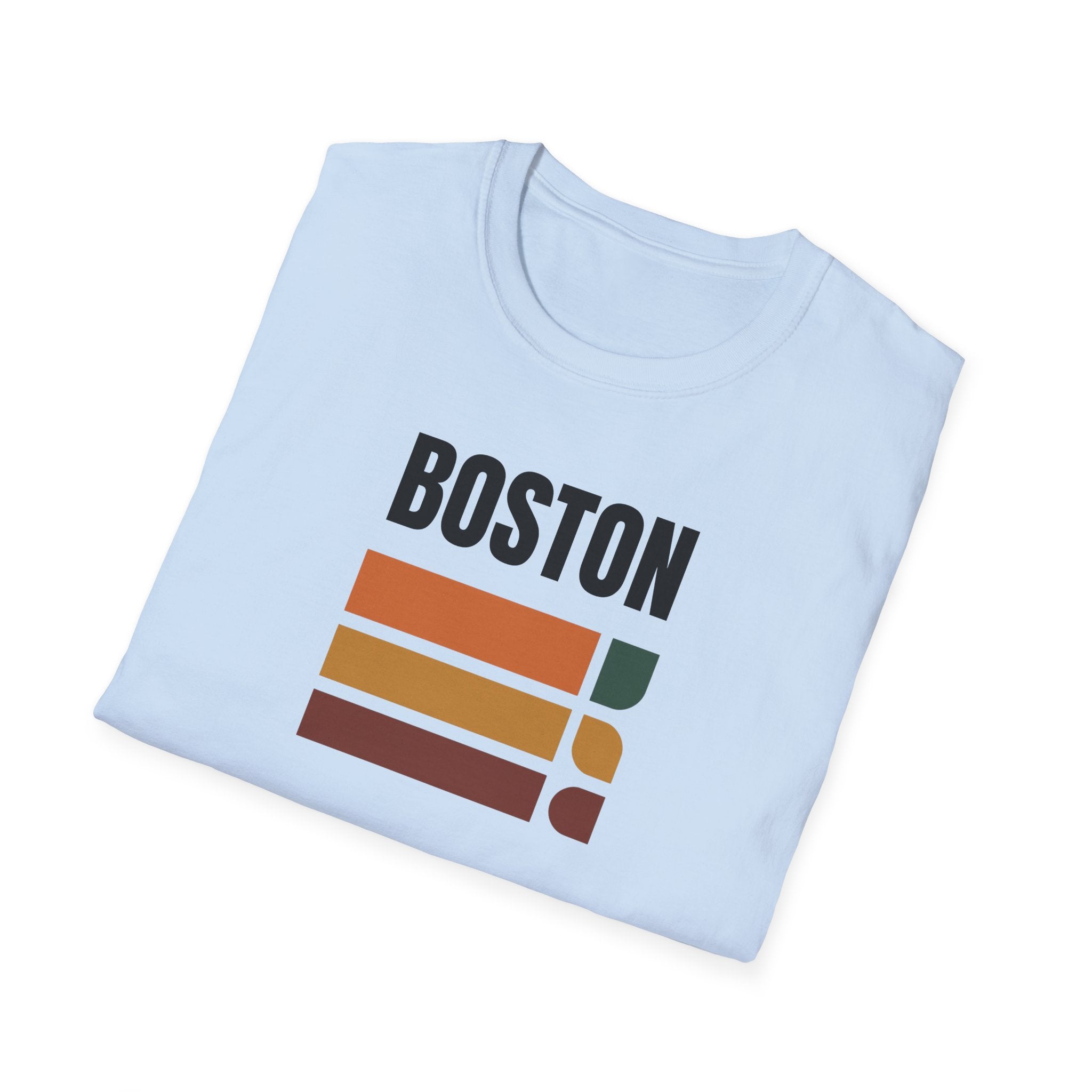 Boston Retro Stripes T-Shirt | Vintage City Graphic