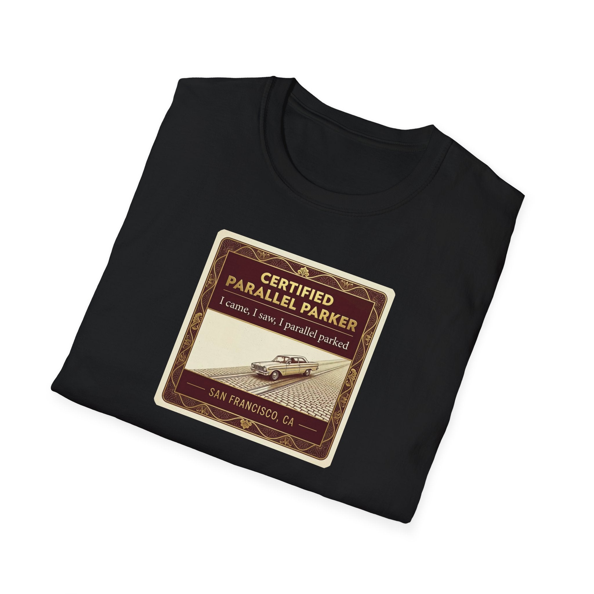 Vintage Airplane T-Shirt — "Certified Parallel Parker" Retro Pilot Tee