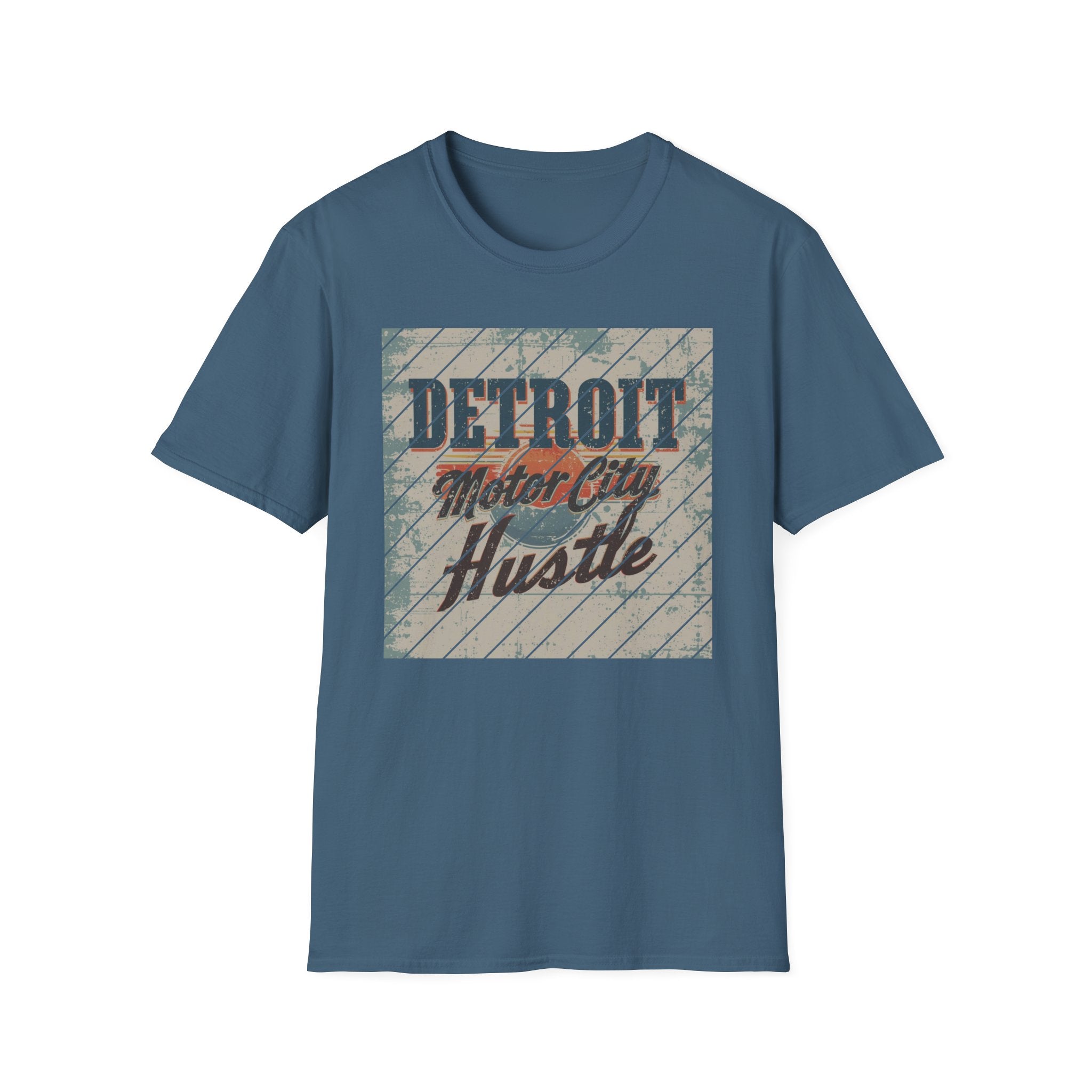 Detroit Hustle T-Shirt — Vintage Distressed Motor City Tee
