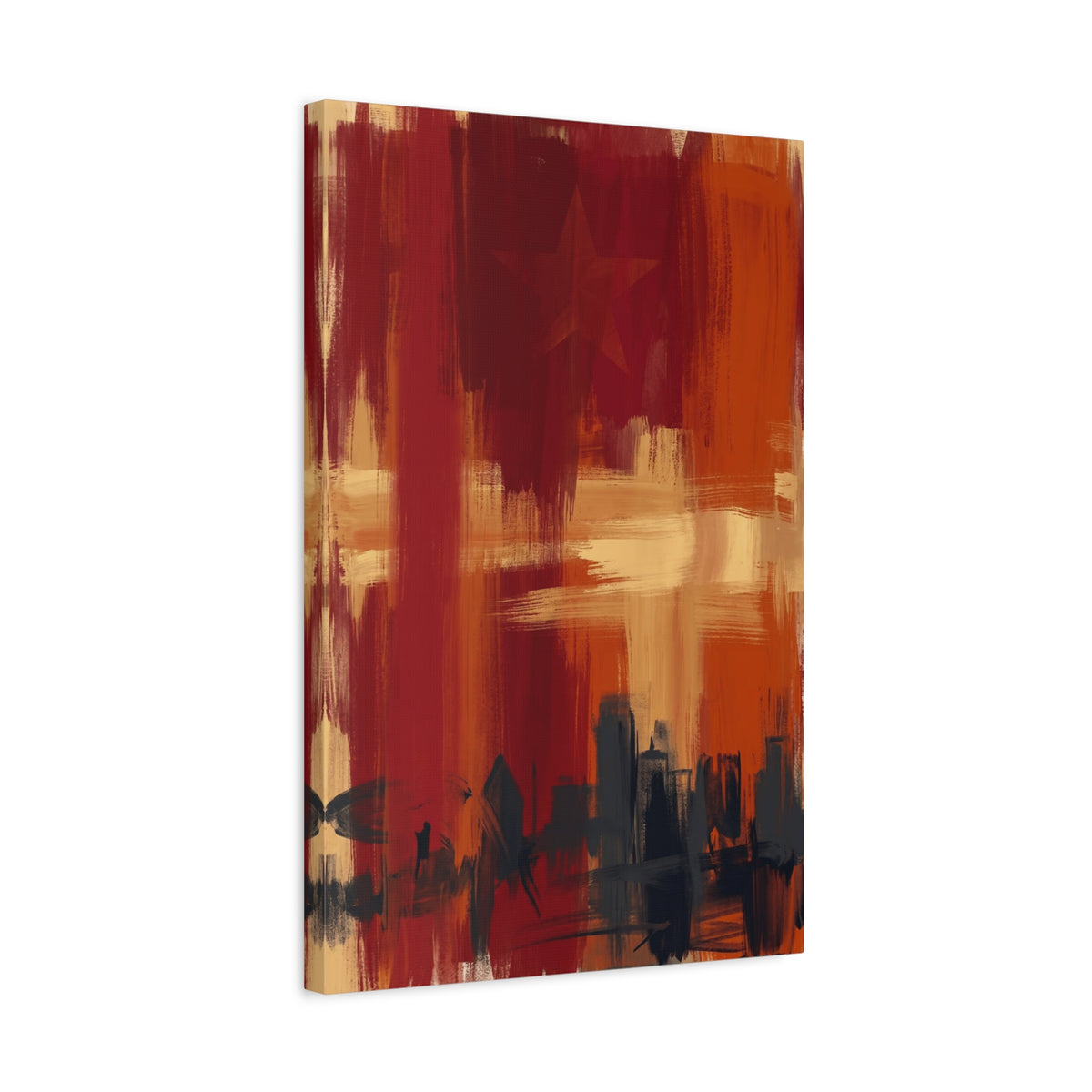 Abstract Sunset and colour field inspired by Dallas and Texas cultural identity