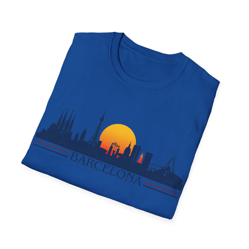 Barcelona skyline sunset T-Shirt | Spanish cityscape tee