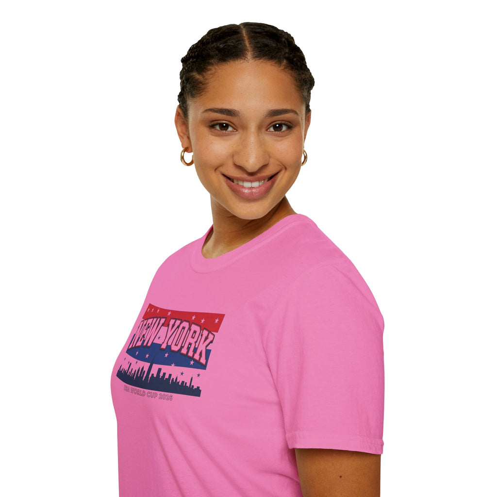 New York Skyline T-Shirt - Patriotic USA City Graphic Tee
