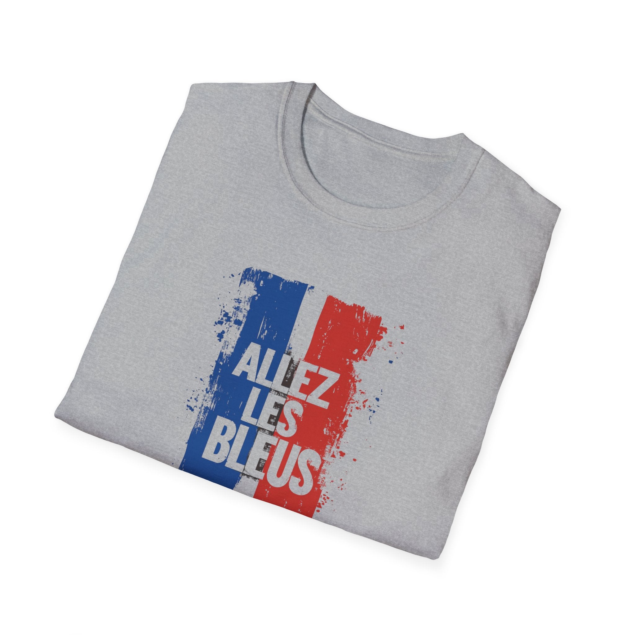 Allez Les Bleus T-Shirt | French Flag Grunge Football Soccer Shirt