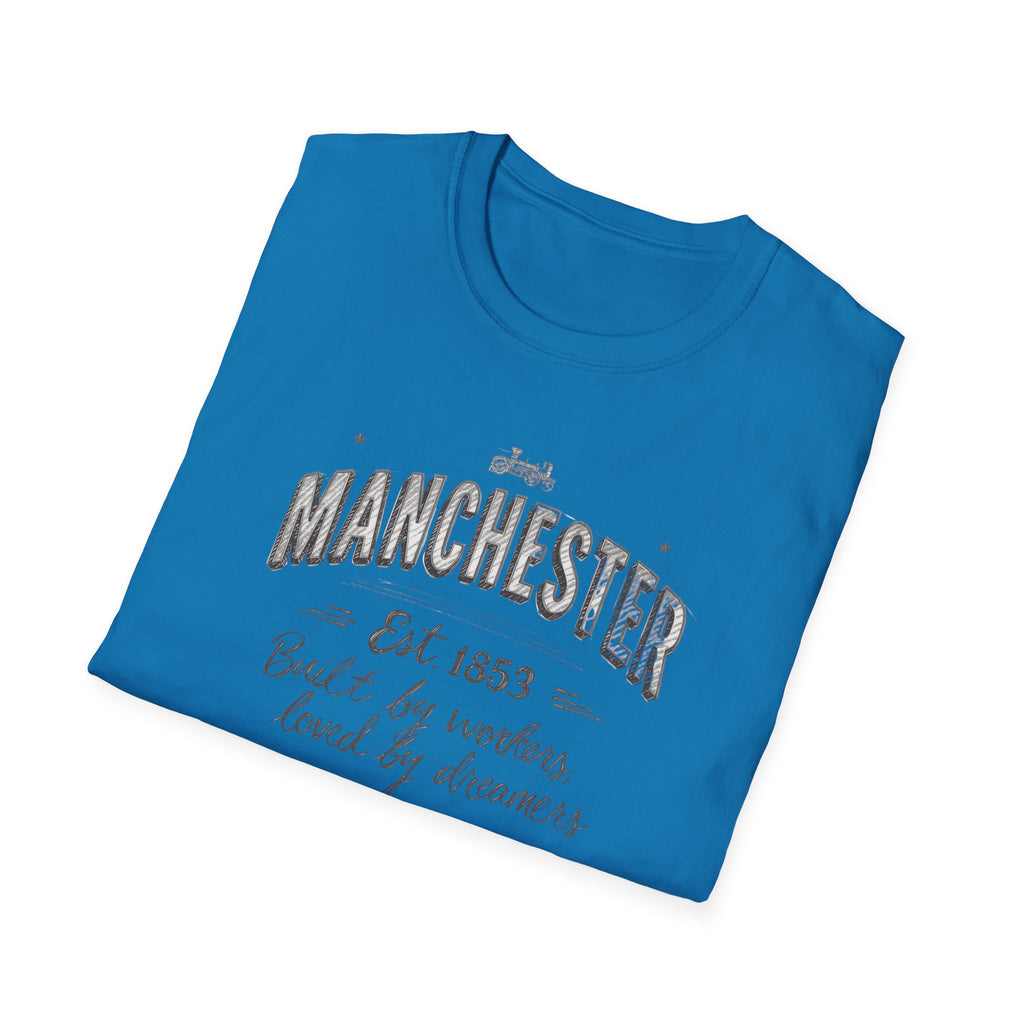 Manchester Vintage T-Shirt — "Built by Workers, Loved by Dreamers"