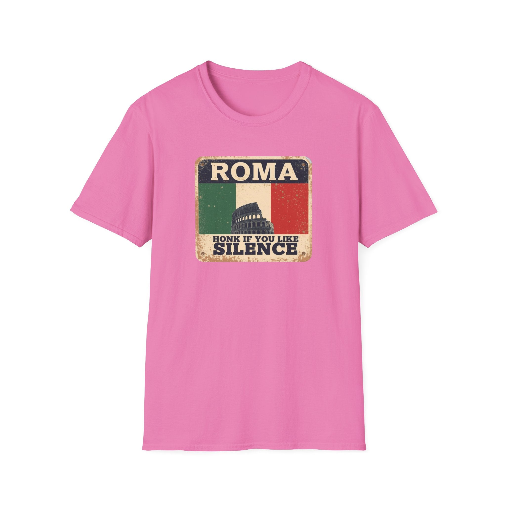 Roma Vintage Italy T-Shirt — "Honk If You Like Silence" Retro Rome Tee