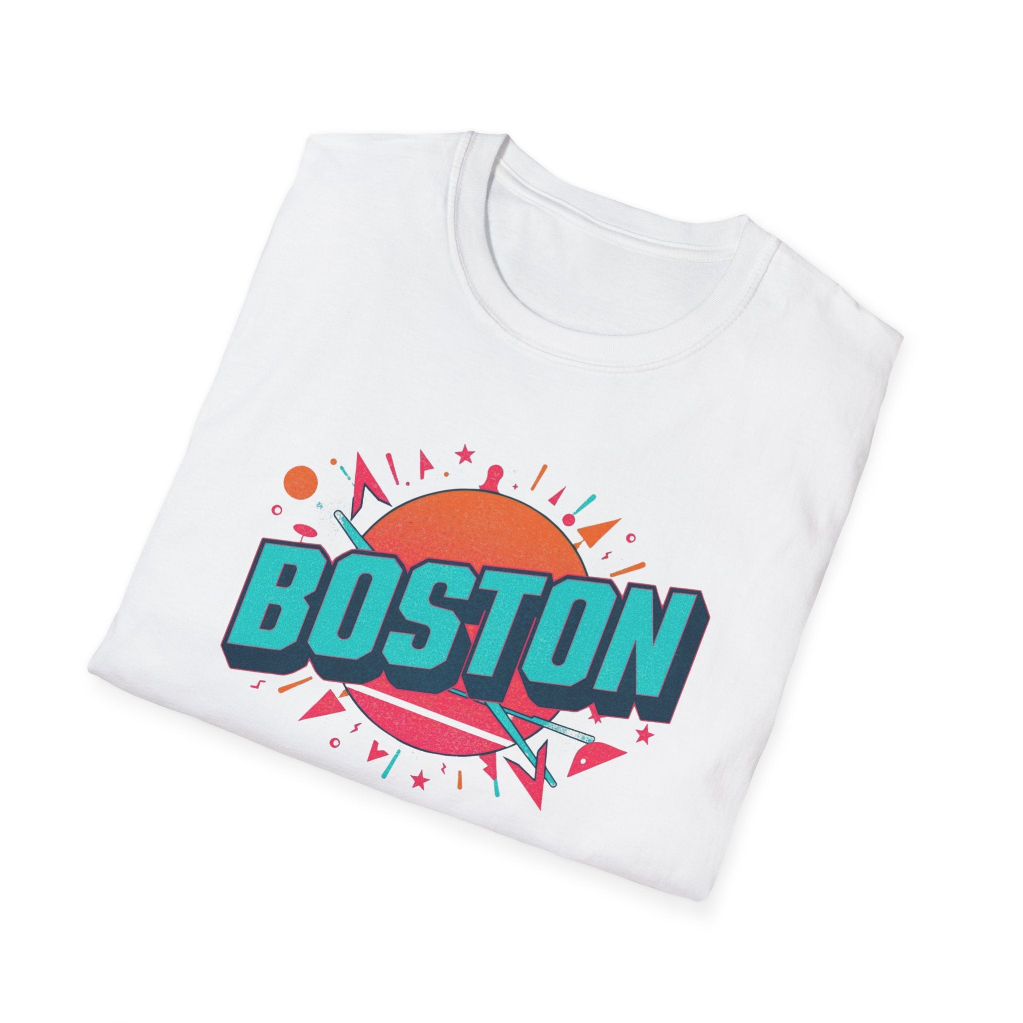Boston Retro Sunset T-Shirt — Colorful City Graphic Tee