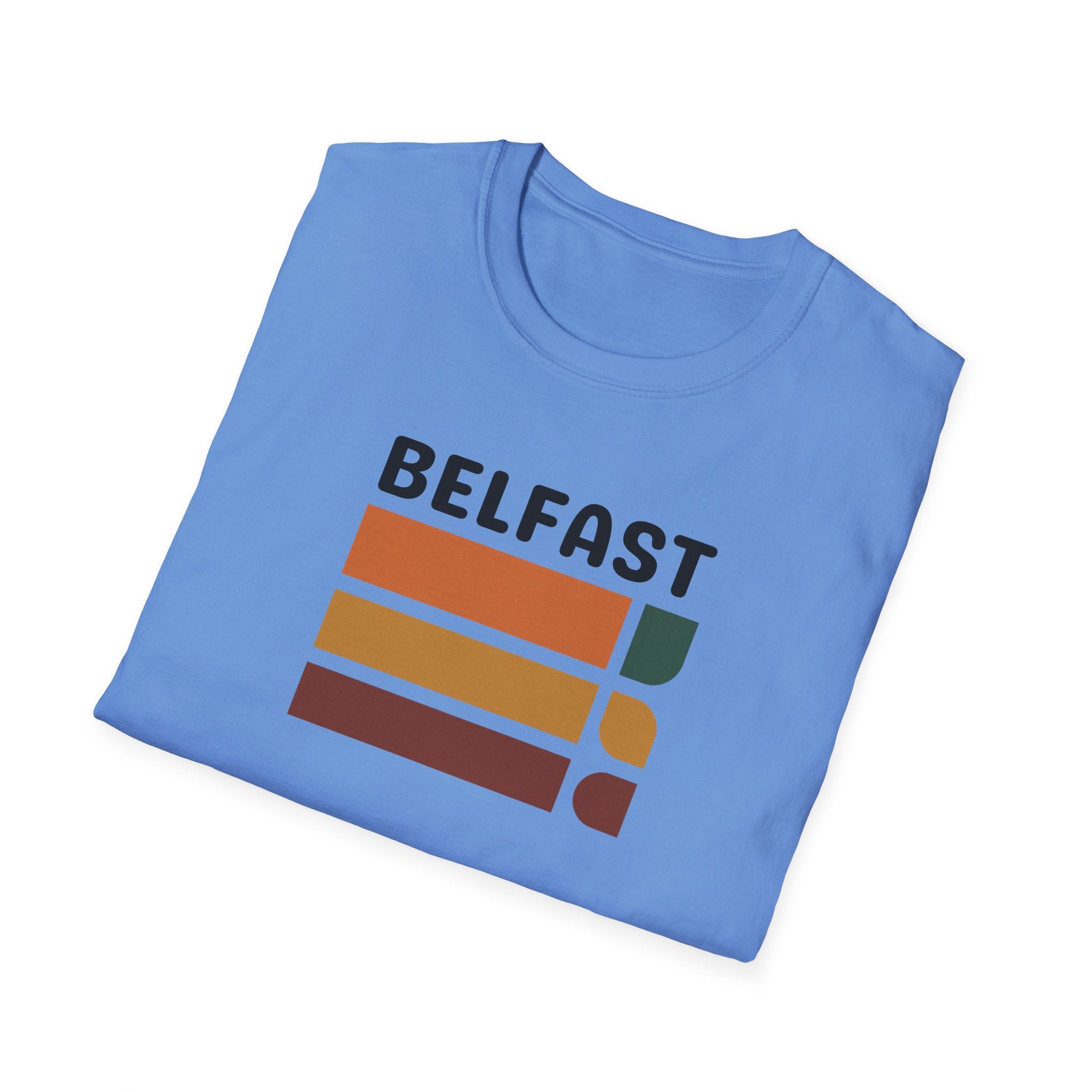 Belfast Retro Stripes T-Shirt | City Vintage Bar Graphic