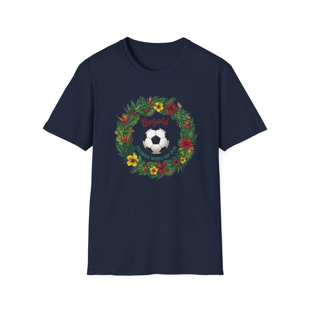 Bogotá Soccer Wreath T-Shirt — World Cup Football Holiday Tee