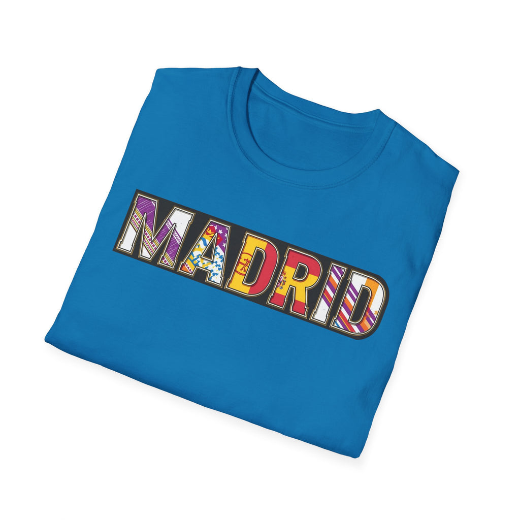 Madrid Colorful Lettering T-Shirt | City Typography Travel Shirt