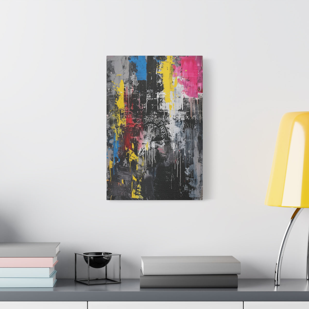 Abstract Urban Graffiti Canvas inspired by Berlin history