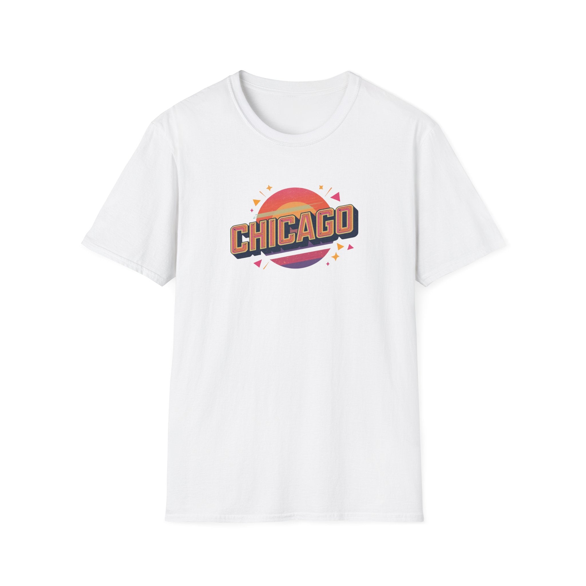 Chicago Retro Sunset T-Shirt | City Pride, Vintage Typography