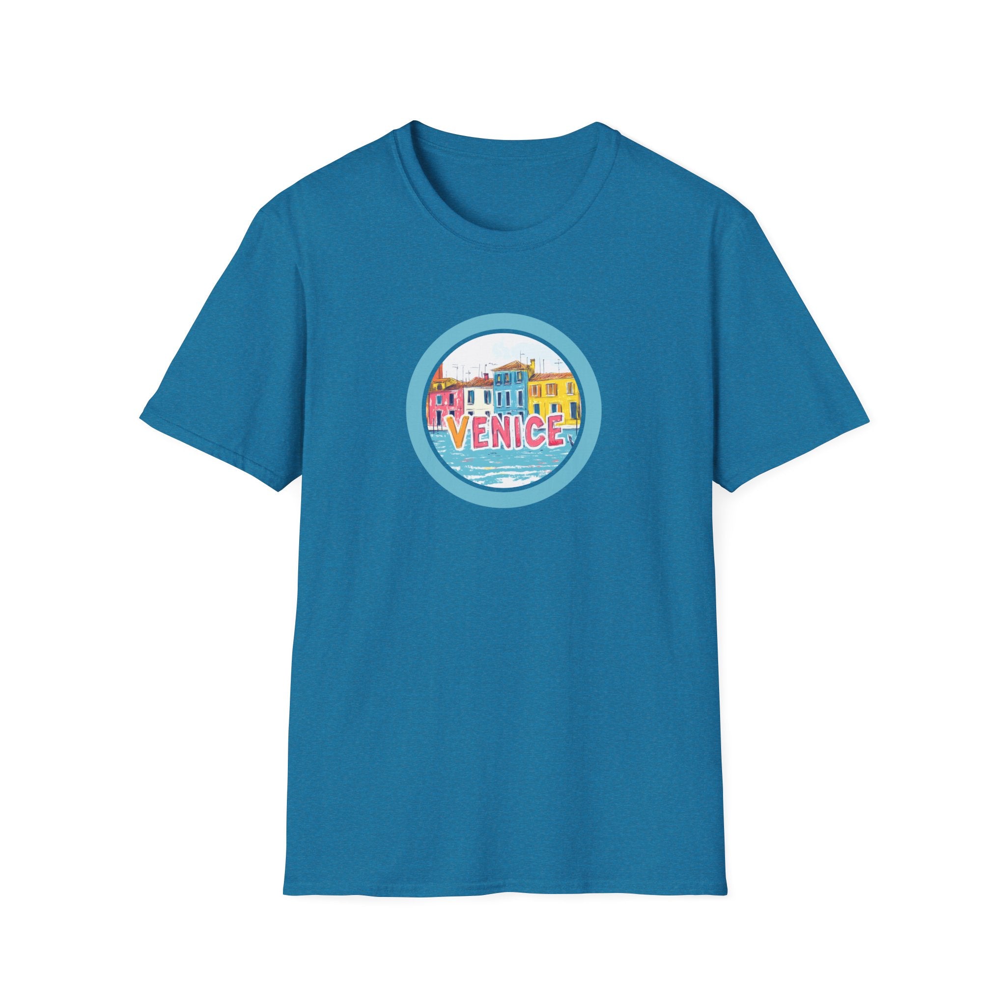 Colorful Venice Canal Illustration T-Shirt | Travel Souvenir