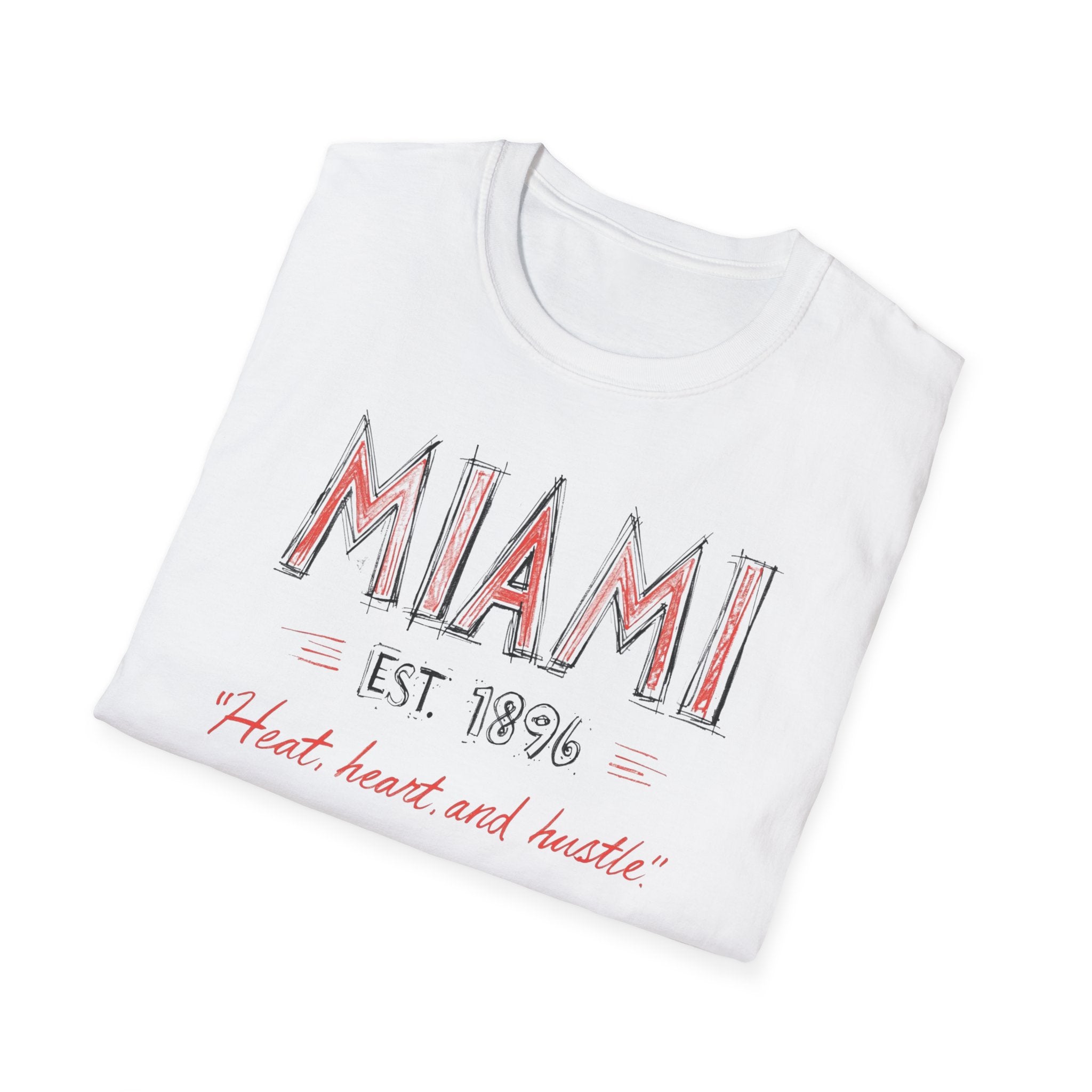 Miami Est. 1896 T-Shirt — "Heat, Heart and Huskie" Retro City Tee