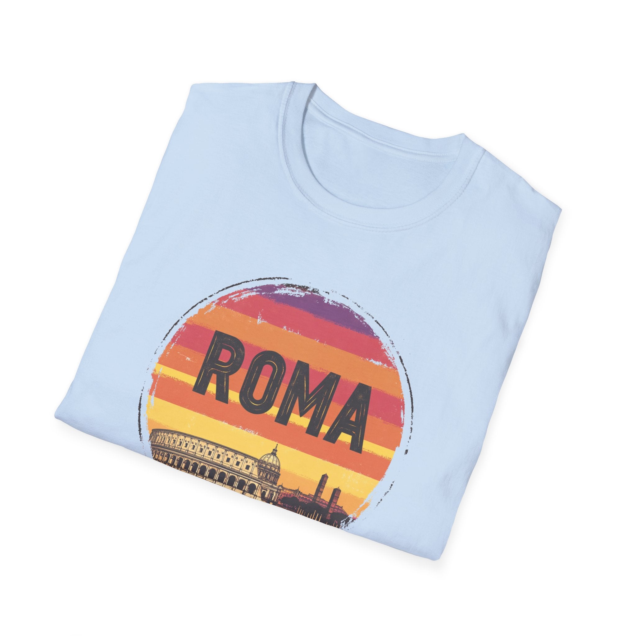 Roma Sunset T-Shirt — Vintage Rome Skyline Tee