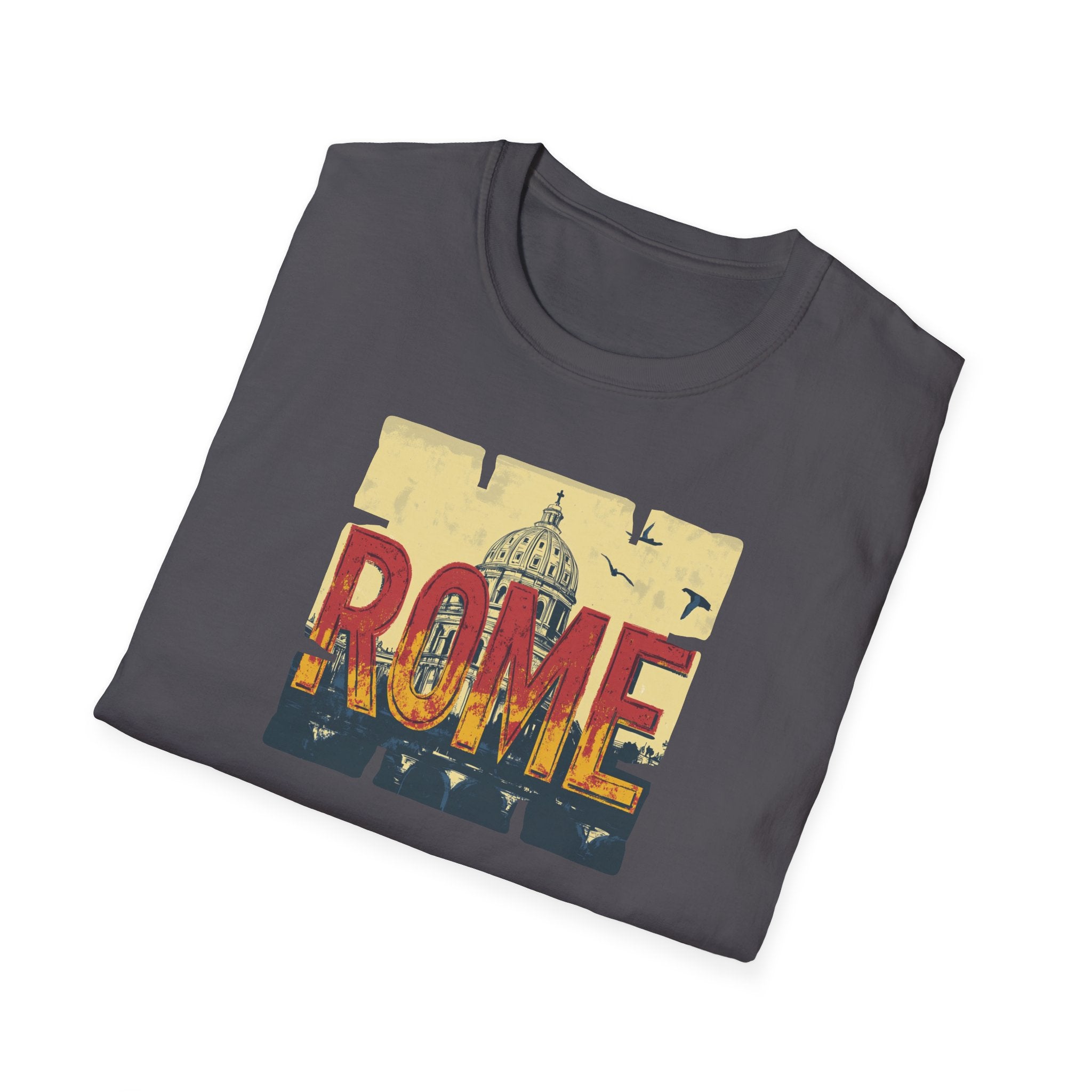 Rome Vintage Skyline T-Shirt | Italian Capitol Landmark Tee