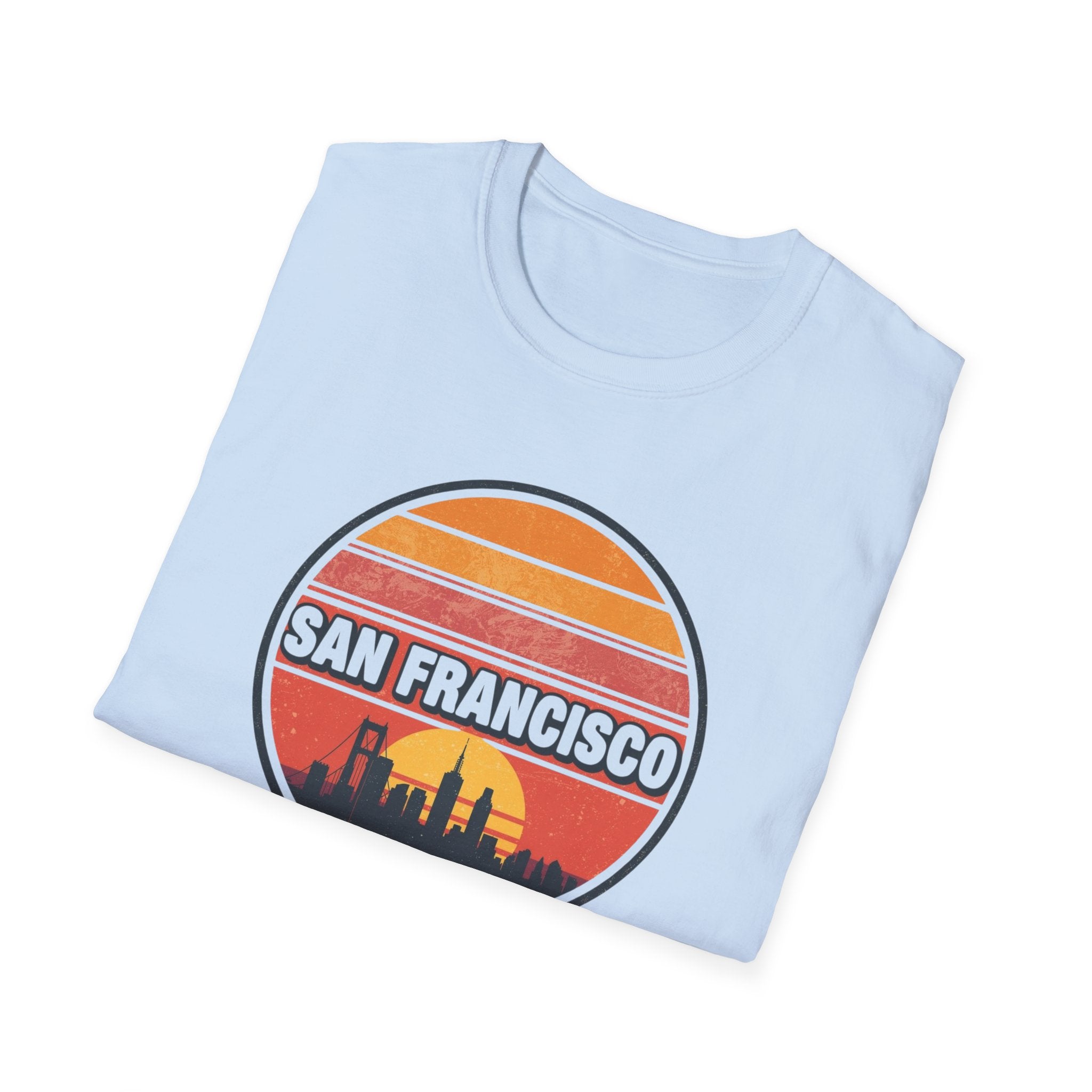 San Francisco Sunset Skyline T-Shirt — Retro Cityscape Tee
