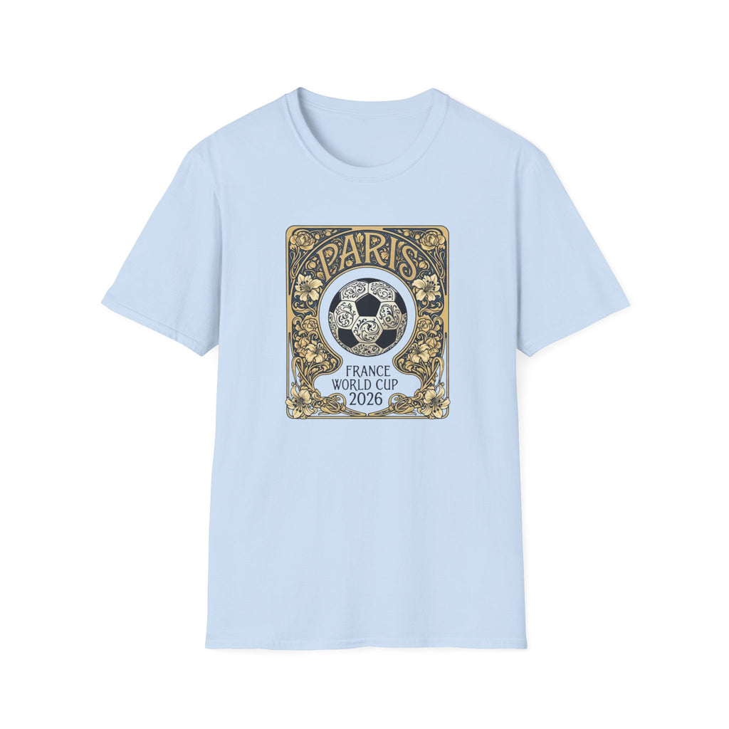Paris 2026 World Cup Soccer T-Shirt — Retro Floral Football Design