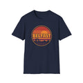 Belfast Sunset T-Shirt — Retro Skyline Vintage Travel Tee