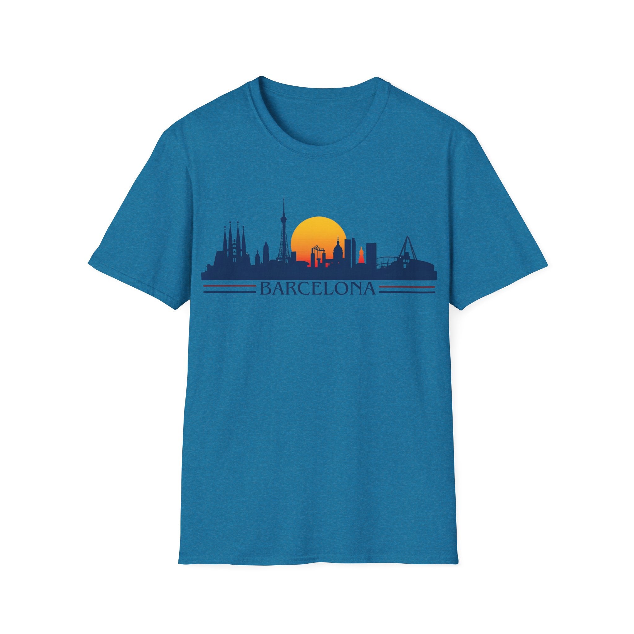 Barcelona skyline sunset T-Shirt | Spanish cityscape tee