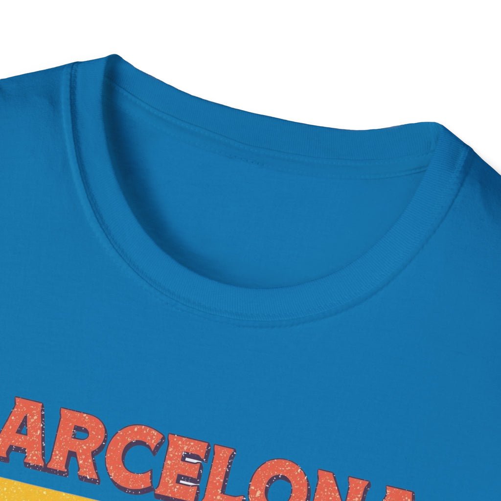 Barcelona "Més que Awesome" Retro Stripe T-Shirt