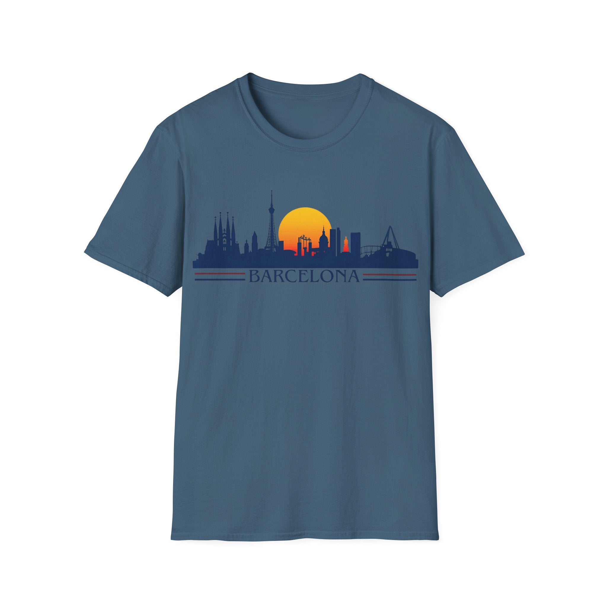 Barcelona skyline sunset T-Shirt | Spanish cityscape tee