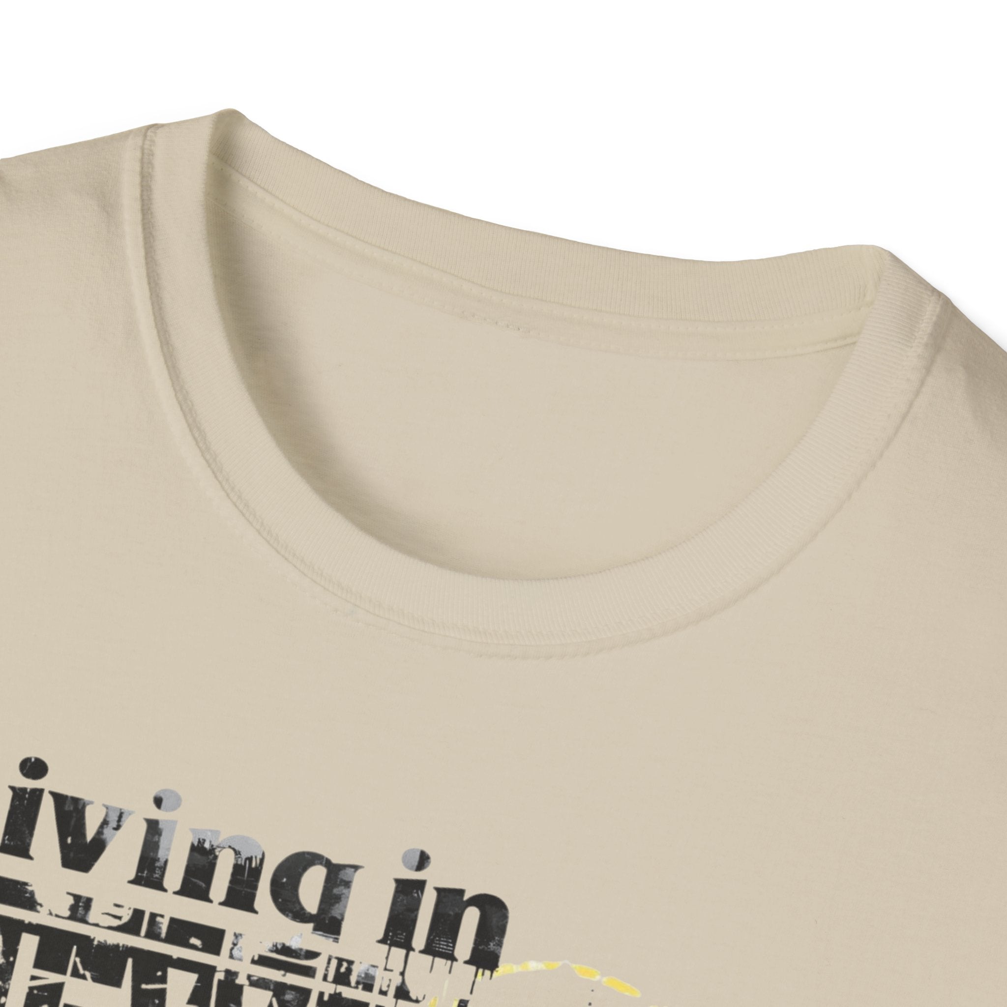 New York Skyline T-Shirt — 'Living in New York' Urban Watercolor Tee