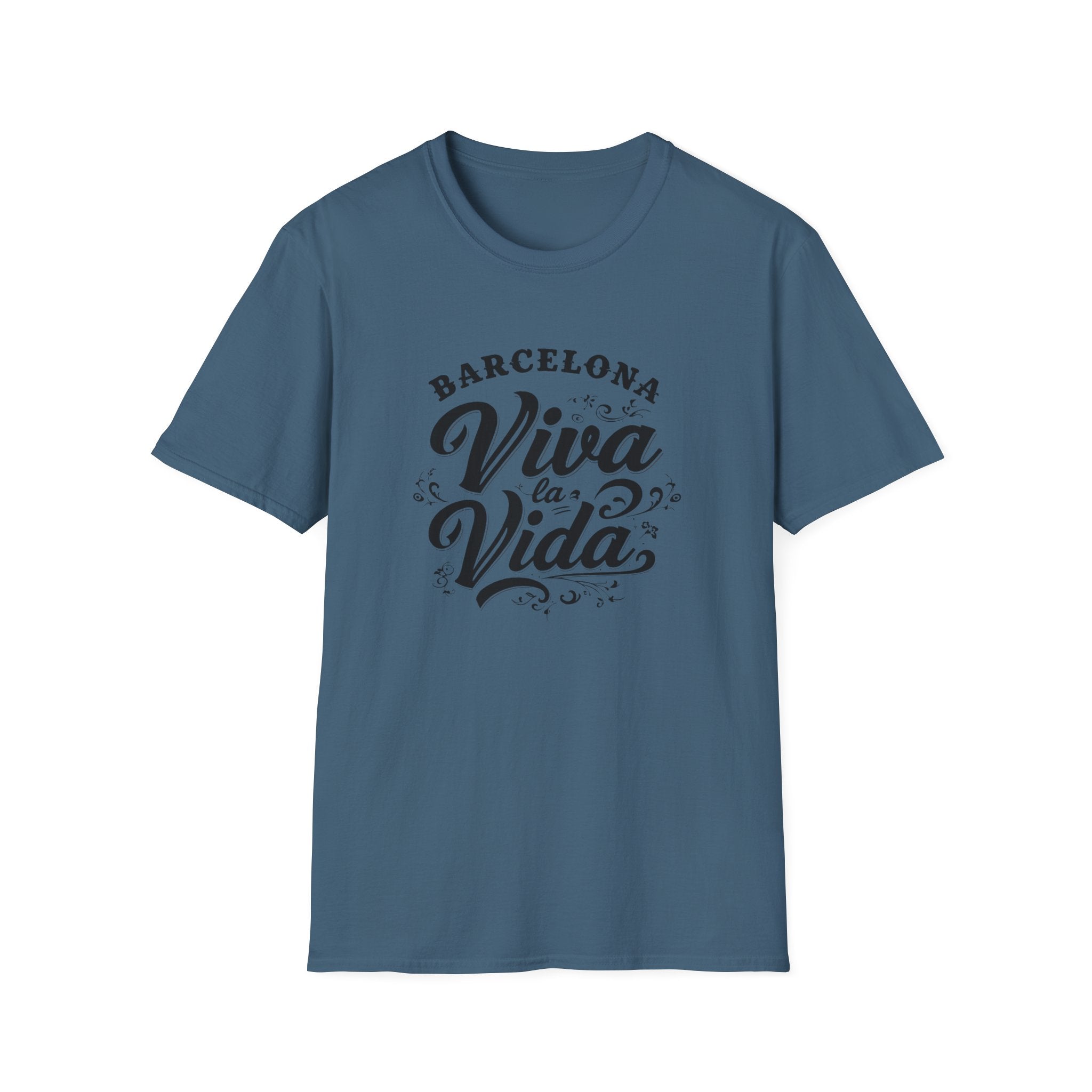 Barcelona Viva la Vida T-Shirt | Spanish Phrase Typography Tee