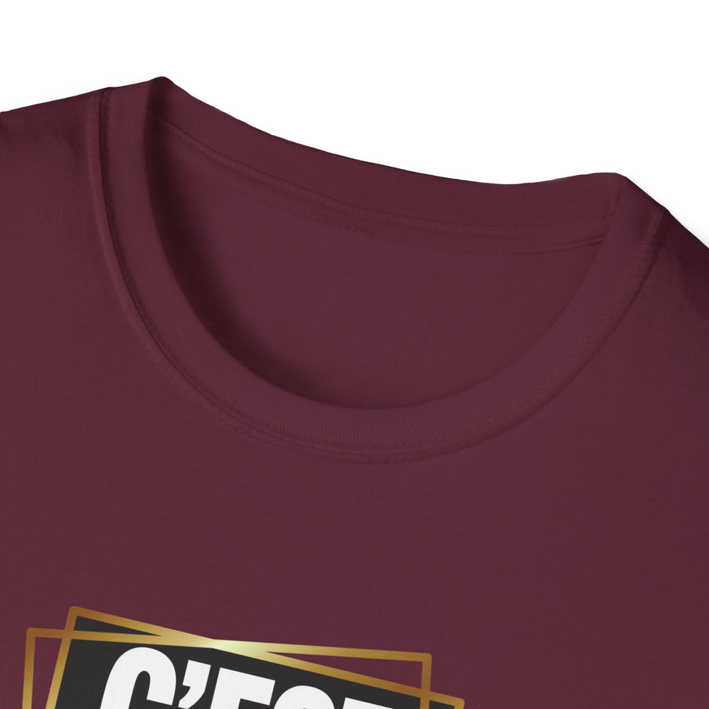 C'EST BON T-Shirt | French Phrase Graphic Tee, Bold Typographic Design
