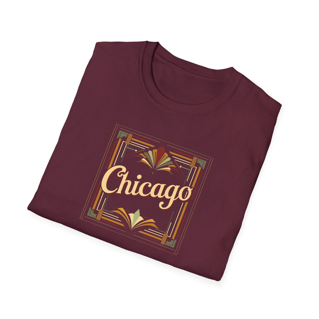 Chicago Art Deco Script T-Shirt | Vintage City Typography