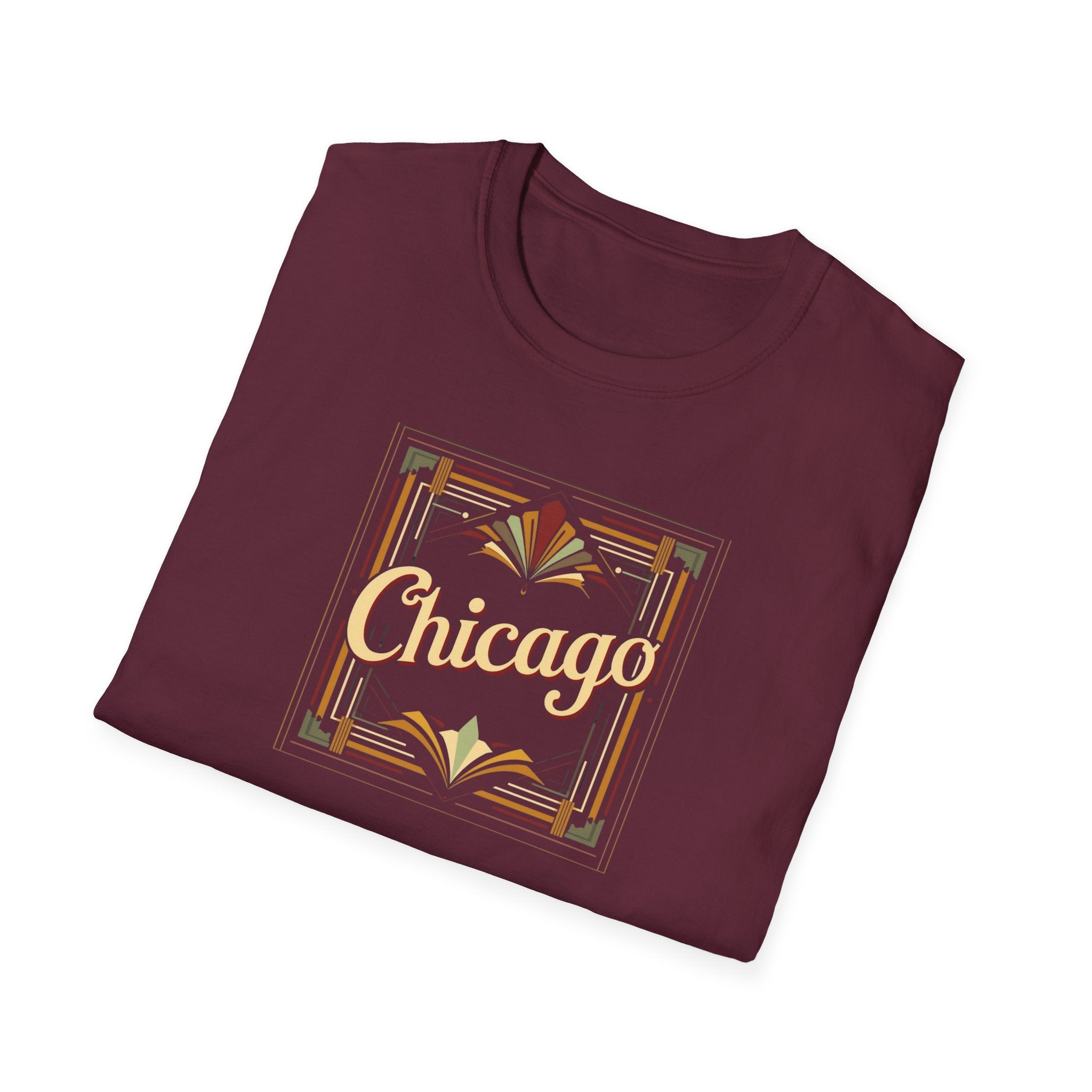 Chicago Art Deco Script T-Shirt | Vintage City Typography