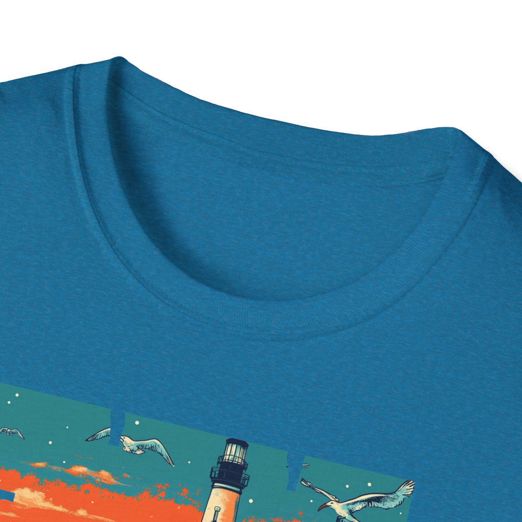San Sebastian Lighthouse Vintage Poster T-Shirt | Coastal Travel Tee
