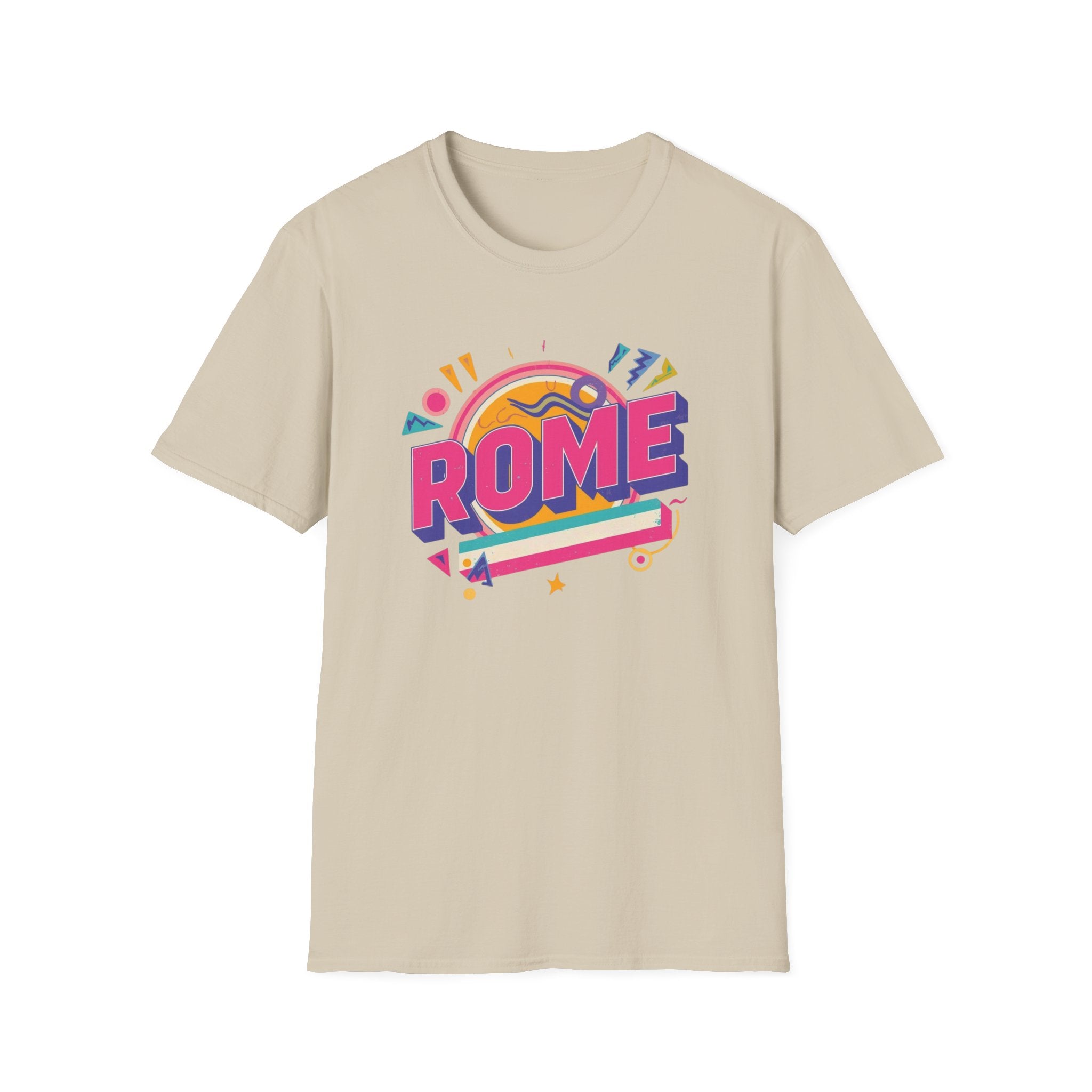 Rome Retro Graphic T-Shirt — Colorful Travel Tee