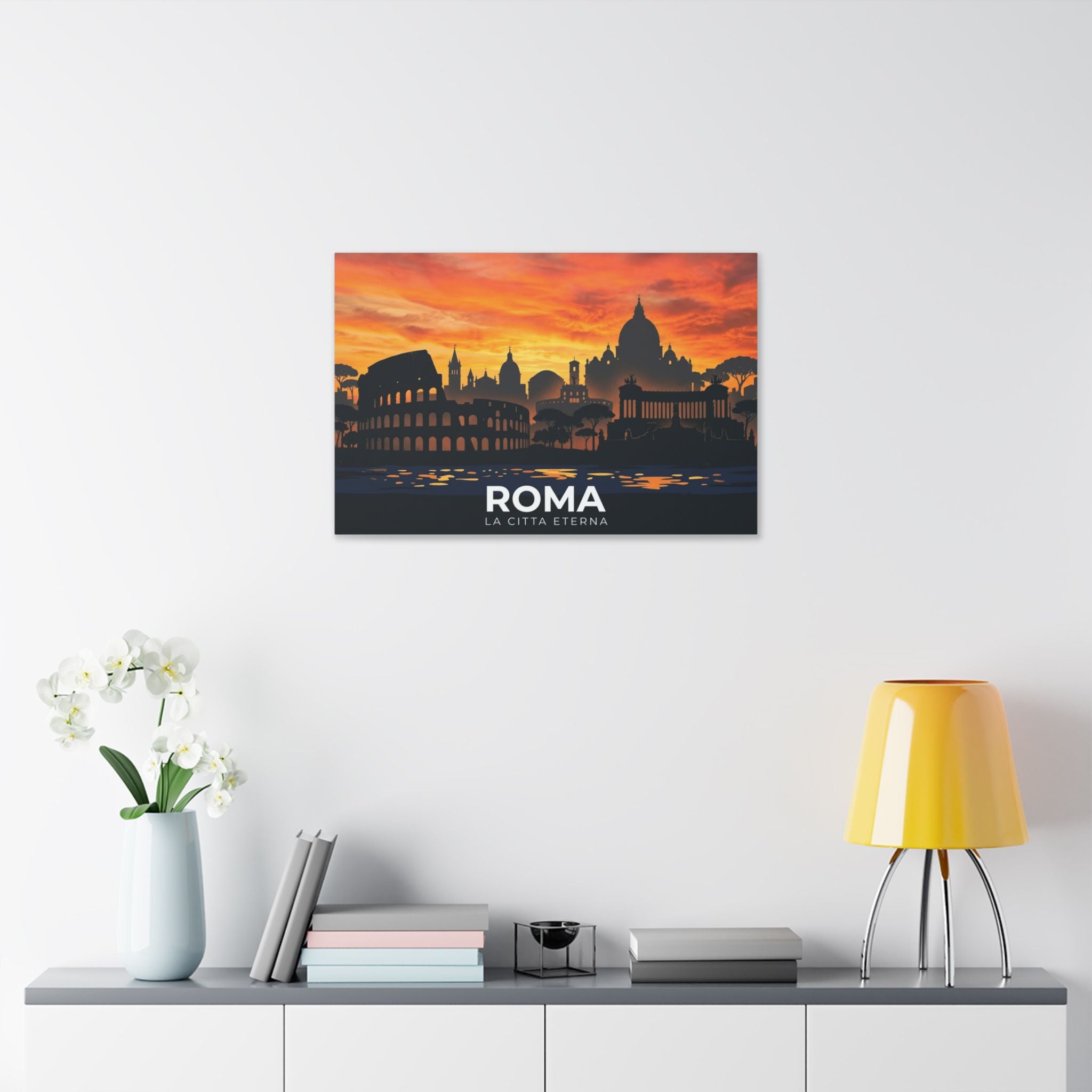 Roma Sunset Canvas Print — ROMA La Città Eterna Wall Art