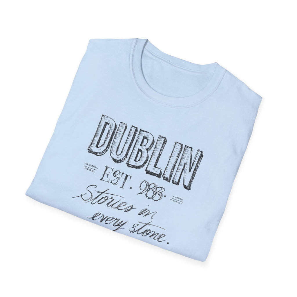 Dublin Est. 988 T-Shirt — 'Stones on Every Stone' Vintage City Tee