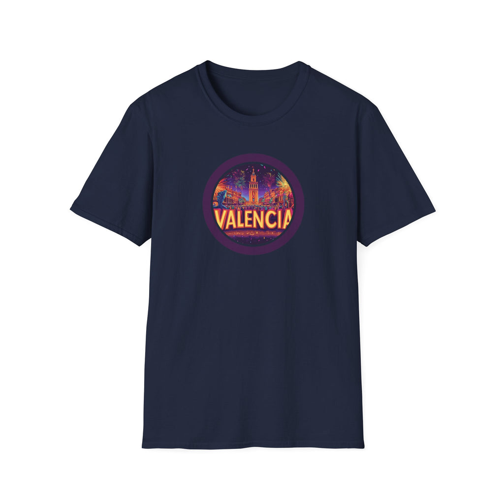 Valencia skyline circle logo T-Shirt | Spain travel souvenir