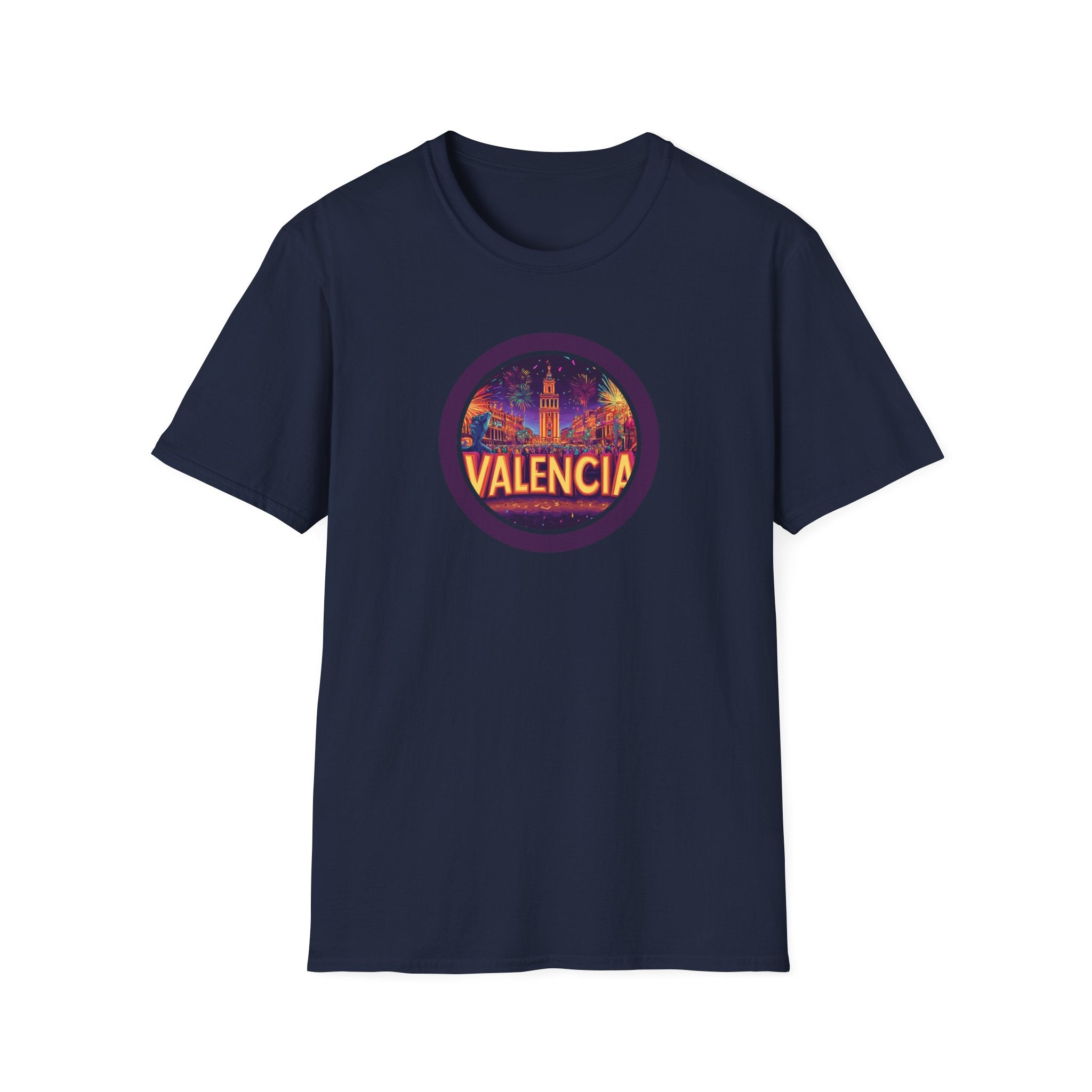 Valencia skyline circle logo T-Shirt | Spain travel souvenir