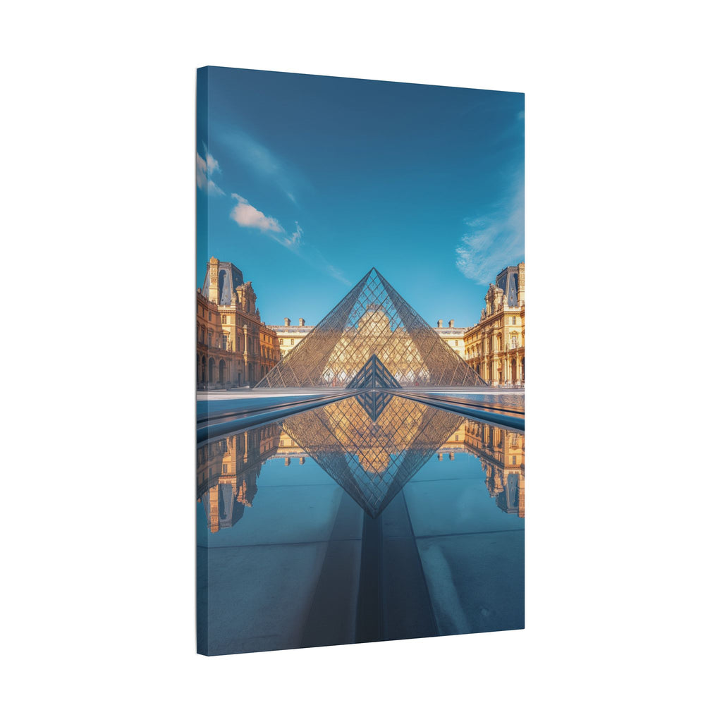Louvre Glass Pyramid Canvas Print — Paris Travel Wall Art