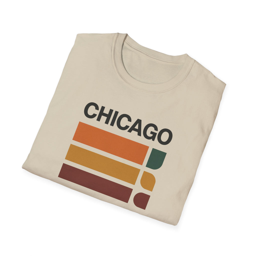 Chicago Retro Stripes T-Shirt | Vintage City Typography