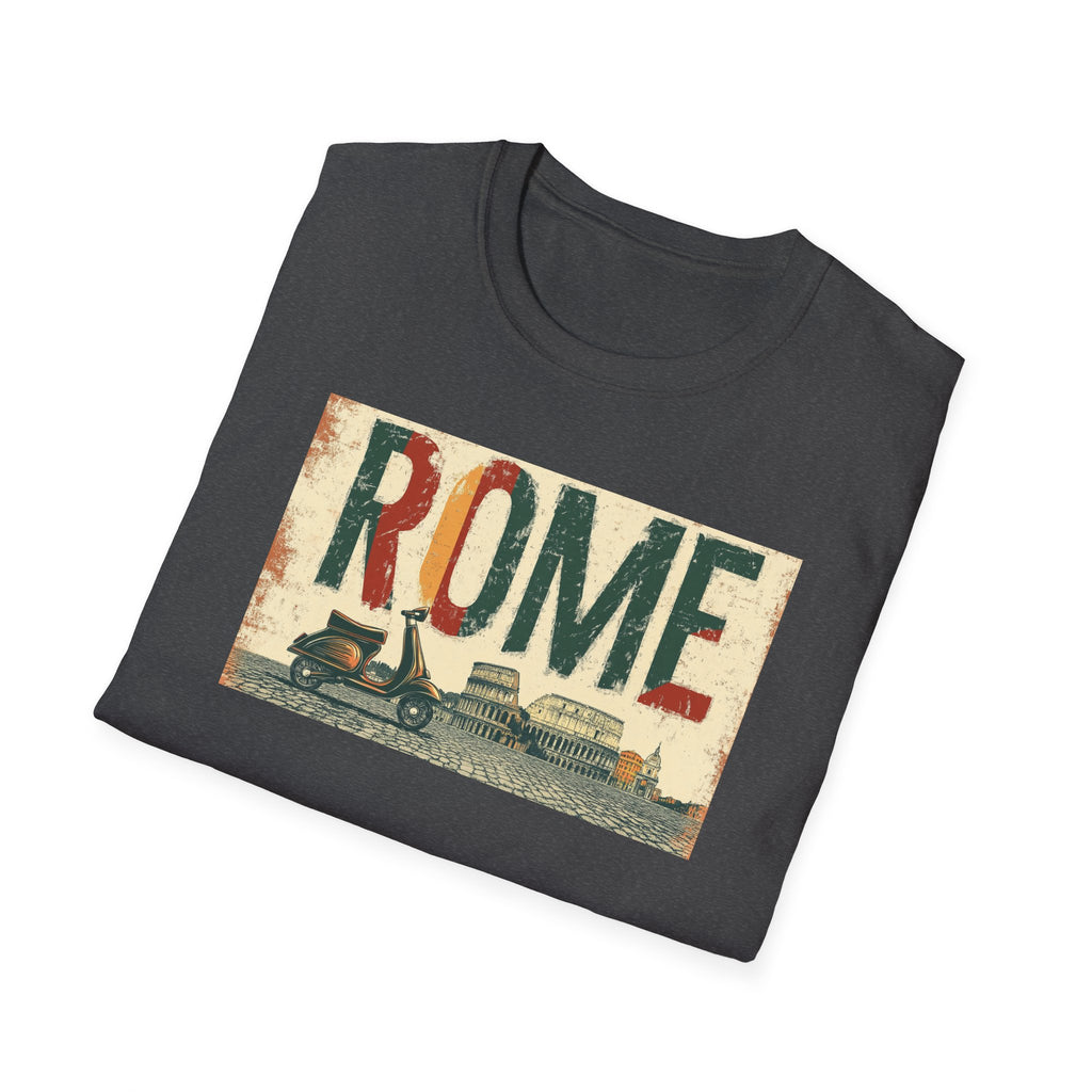Rome Vintage Travel Graphic T-Shirt | Retro Roman Skyline Tee