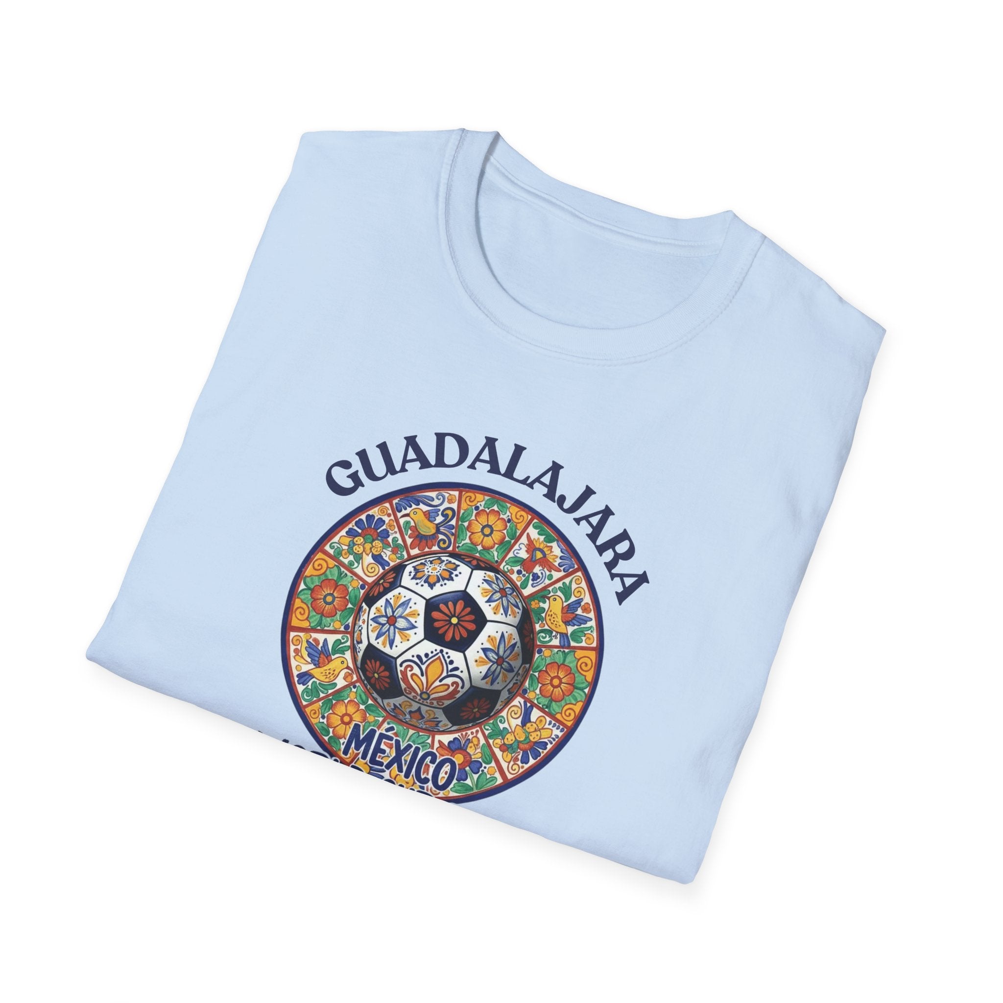 Guadalajara Mexico World Cup 2026 Soccer T-Shirt — Colorful Aztec Ball Design
