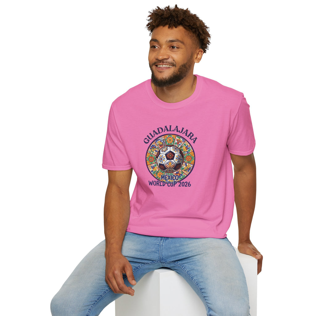 Guadalajara Mexico World Cup 2026 Soccer T-Shirt — Colorful Aztec Ball Design
