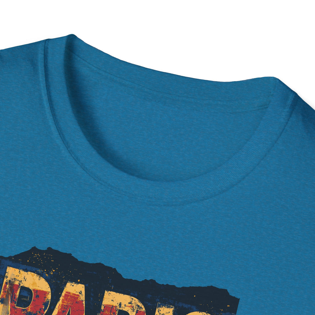 Paris Skyline Graphic T-Shirt | Vintage Textured Paris Design