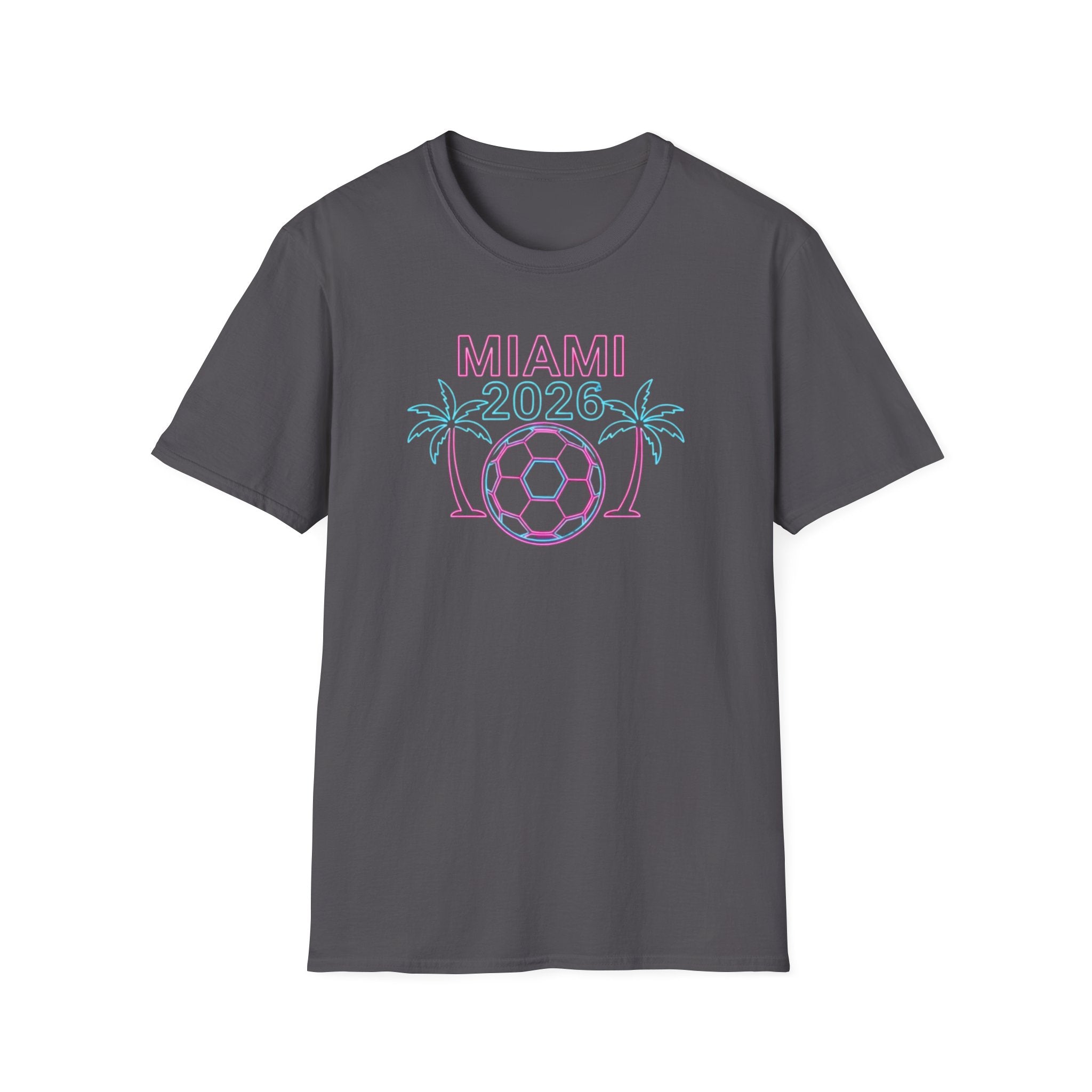 Miami 2026 Soccer T-Shirt — Neon Palm Beach Tournament Tee