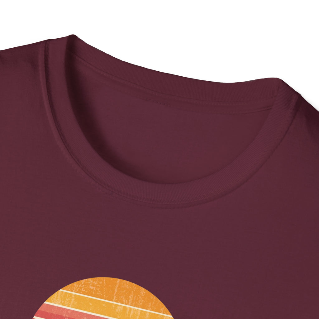 Retro Sunset New York T-Shirt | Vintage Striped City Graphic