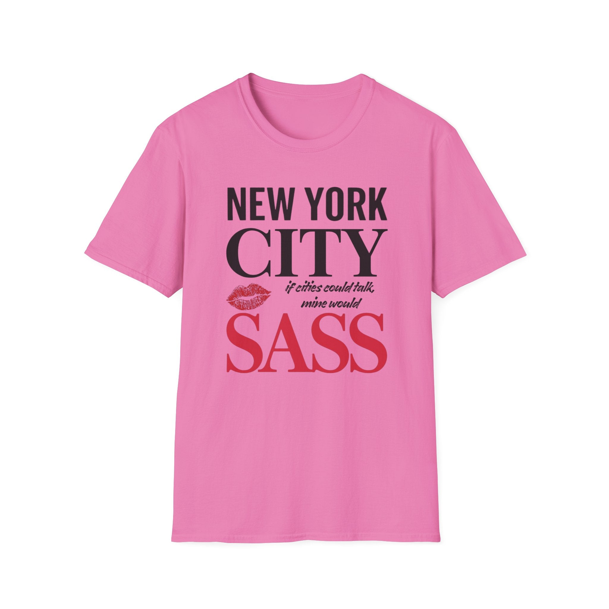 New York City Sass T-Shirt — NYC Lipstick Kiss Graphic Tee
