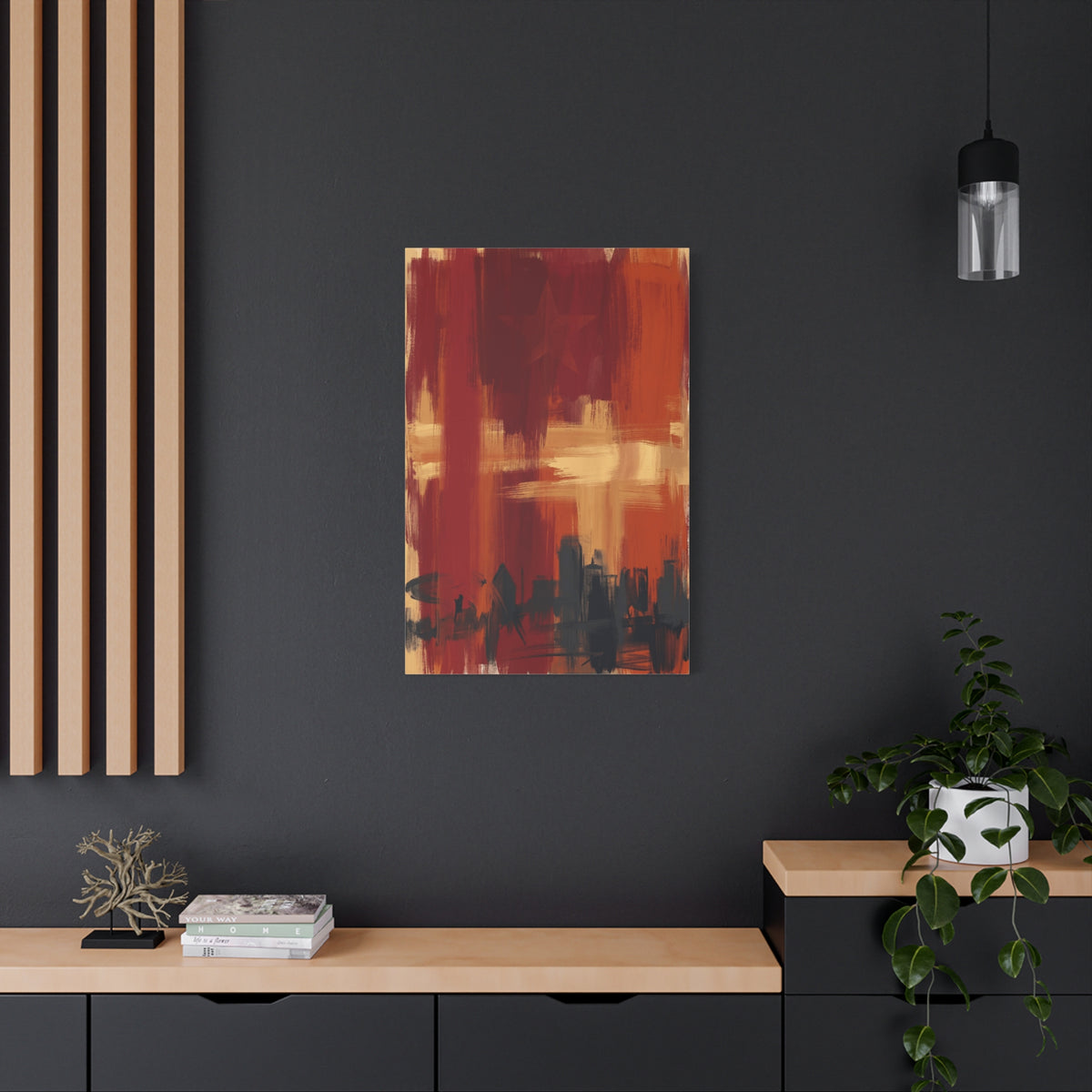 Abstract Sunset and colour field inspired by Dallas and Texas cultural identity